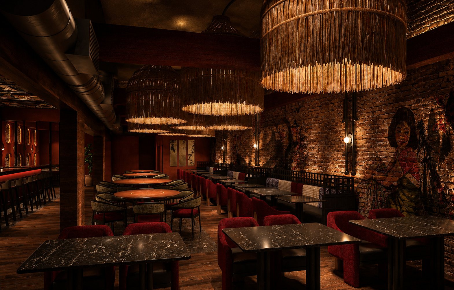 The dining room