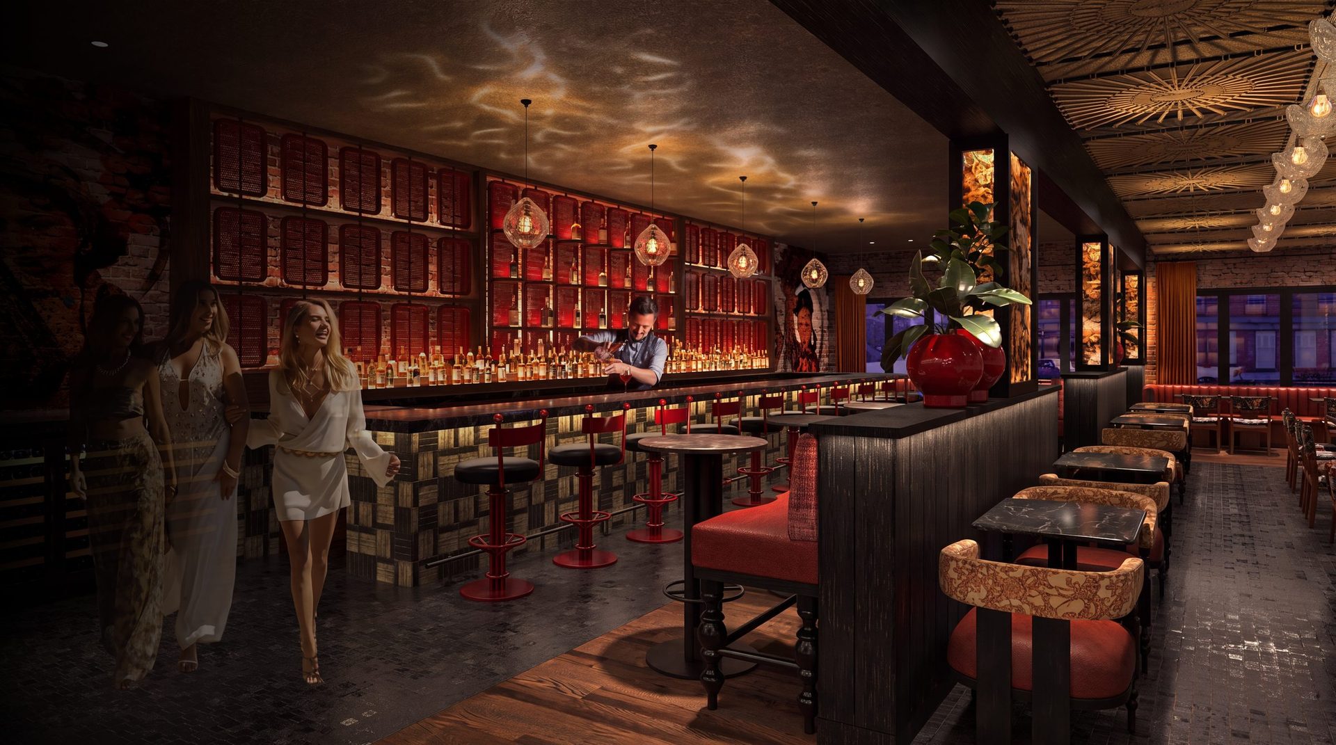 The bar in service