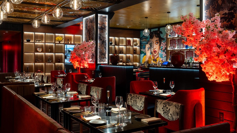 The first floor bar and dining room at SHO Asian Table